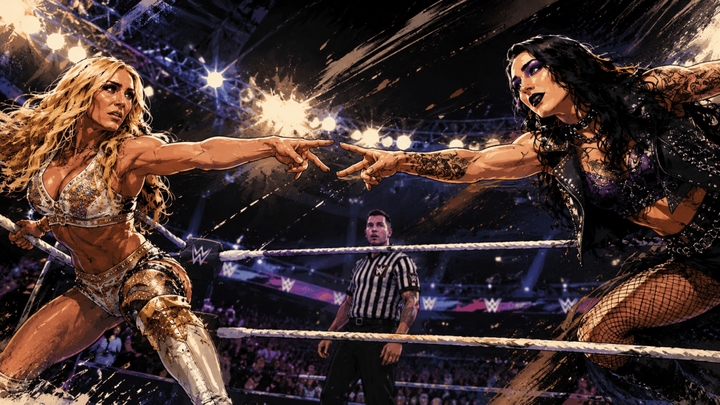 Rhea Ripley Tries to Tag Charlotte Flair