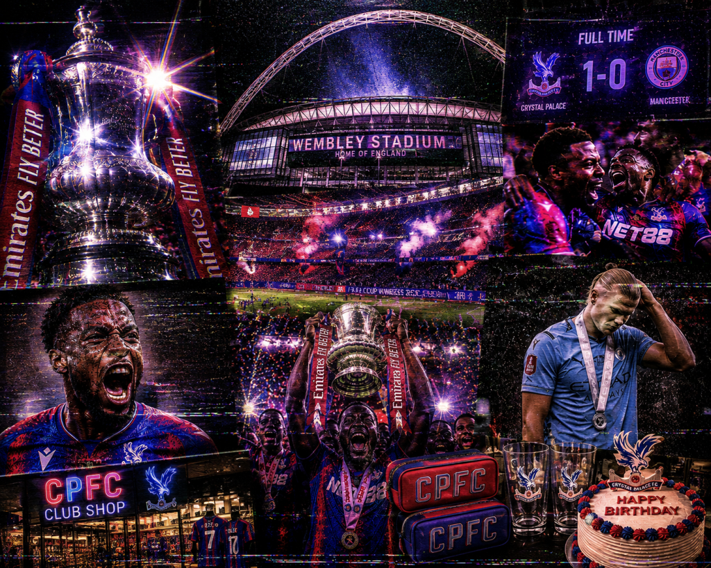 Anyone searching for Crystal Palace F.C. gifts before Friday might find scarves, shirts and various bits of red-and-blue memorabilia.